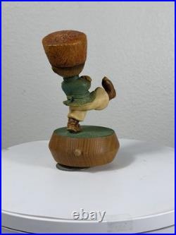 Vintage Anri Ferrandiz Wood Carving Music Box Boy Figurine If I Were a Rich Man