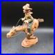 Vintage Anri Italy Cowboy On Horse Hand Carved Wood Painted RARE HTF