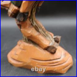 Vintage Anri Italy Cowboy On Horse Hand Carved Wood Painted RARE HTF