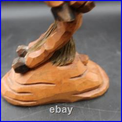 Vintage Anri Italy Cowboy On Horse Hand Carved Wood Painted RARE HTF