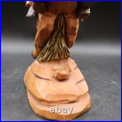 Vintage Anri Italy Cowboy On Horse Hand Carved Wood Painted RARE HTF