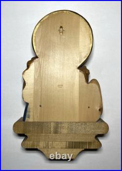 Vintage Anri Italy Hand Carved Wood Madonna, Child and Angel Wall Sculpture 17