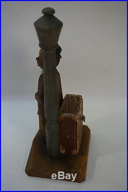 Vintage Anri Wood Carving Bar Set Music Box Bottle Opener Corkscrew Carved Wood