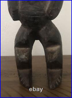 Vintage Antique 14 African Tribal Hand Made Wood Sculpture Man Carved Statue