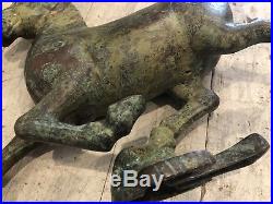 Vintage Antique Chinese Asian Bronze Horse Sculpture Statue with Wood Base 14