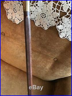 Vintage Antique Handle Walking Stick Cane 34 With Animal Head Carving Fox