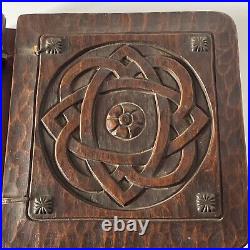 Vintage Antique Wood Carving 12 Inch Sculpture Celtic Art Ornate Hand Made Book