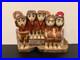 Vintage Anton Kaminski Folk Art Polychrome Wood Carving of Man Women & Children
