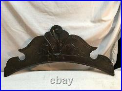 Vintage Architectural Salvage scroll carving pediment Door Topper Victorian