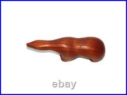 Vintage Arne Tjomsland Norway Wood Polar Bear MCM Sleek Carving With Stamp 7.5