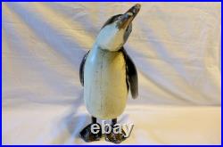 Vintage Art Deco Folk Art Rustic Hand Carved Hand Painted Penguin Set Lot (7)