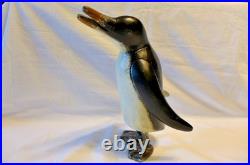 Vintage Art Deco Folk Art Rustic Hand Carved Hand Painted Penguin Set Lot (7)