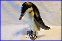 Vintage Art Deco Folk Art Rustic Hand Carved Hand Painted Penguin Set Lot (7)
