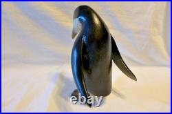Vintage Art Deco Folk Art Rustic Hand Carved Hand Painted Penguin Set Lot (7)