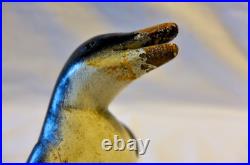 Vintage Art Deco Folk Art Rustic Hand Carved Hand Painted Penguin Set Lot (7)