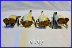 Vintage Art Deco Folk Art Rustic Hand Carved Hand Painted Penguin Set Lot (7)