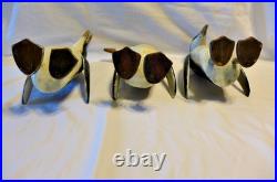 Vintage Art Deco Folk Art Rustic Hand Carved Hand Painted Penguin Set Lot (7)