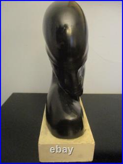 Vintage Art Deco Hagenauer Style Werkstatte Young Male 12 Bust Wood Sculpture