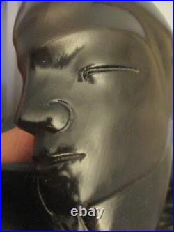 Vintage Art Deco Hagenauer Style Werkstatte Young Male 12 Bust Wood Sculpture