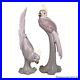 Vintage Art Deco Life Sized Cockatiel Parrot Bird Wood Sculpture A Pair