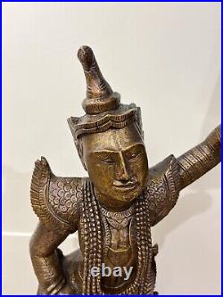 Vintage Asian Thai Burmese Wood Carved Sculpture Large Statue, Sculpture 31 T