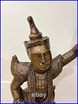 Vintage Asian Thai Burmese Wood Carved Sculpture Large Statue, Sculpture 31 T