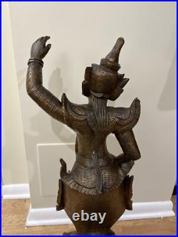 Vintage Asian Thai Burmese Wood Carved Sculpture Large Statue, Sculpture 31 T