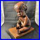 Vintage Austin Production 1969 Infant Baby Statue Sculpture On Wood Base Signed