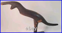 Vintage Australian Wood Kangaroo Primative Aboriginal Wood Carving 20th Century