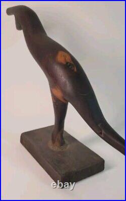 Vintage Australian Wood Kangaroo Primative Aboriginal Wood Carving 20th Century