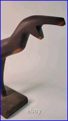 Vintage Australian Wood Kangaroo Primative Aboriginal Wood Carving 20th Century