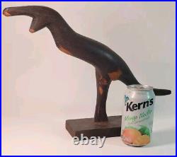 Vintage Australian Wood Kangaroo Primative Aboriginal Wood Carving 20th Century