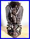 Vintage Balinese Carved 4-Headed Wood Sculpture Hindu God Vishnu Riding Garuda