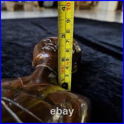 Vintage Balinese Priest Teak Wood Statue Sculpture Patina Collectable Bali Art