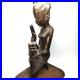 Vintage Balinese Woman Wood Sculpture Hand Carved Statue Bali Art Deco 10
