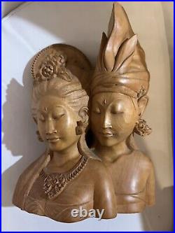 Vintage Balineses Wood Carved Sculpture