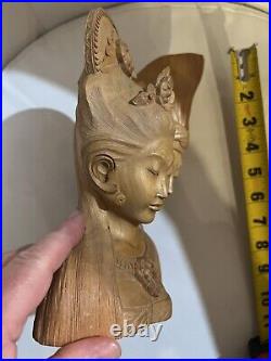 Vintage Balineses Wood Carved Sculpture