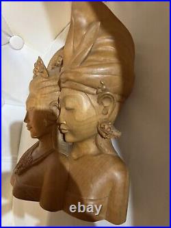 Vintage Balineses Wood Carved Sculpture