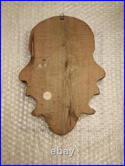 Vintage Berkeley House Green Man Wood Carving Italian Pagan Celtic Wall Plaque