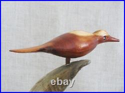 Vintage Bird Sculpture Found Object Folk Art with Carved Wooden Birds Unusual