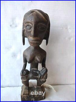 Vintage Borneo Fertility Wood Carving Statue Tribal Antique Novelty Collectible