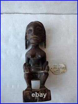 Vintage Borneo Fertility Wood Carving Statue Tribal Antique Novelty Collectible