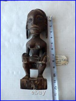 Vintage Borneo Fertility Wood Carving Statue Tribal Antique Novelty Collectible