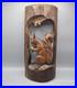 Vintage Brown Wooden Hand Carved Sculpture Squirrel with Acorn 18 Tall