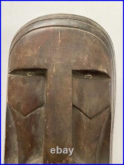 Vintage Brutalist Jesus Face Sculpture Wood Rare MCM Beautiful Hand Carved