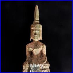 Vintage Buddha Wood Sculpture Rare Gautama Statue Figurine Primitive Fine Art