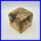 Vintage Burl Wood Puzzle Jewelry Stash Box Hand Carved Cube Sculpture Minimalist