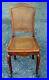 Vintage CANED Accent Vanity CHAIR Louis XVl style Cabriole Legs Walnut Carving