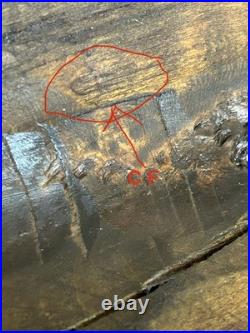 Vintage CF Signed Black Forest Hand Carved Wood Castle Sculpture Wall Plaque 22