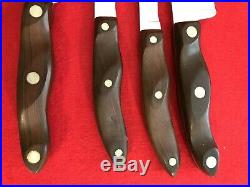 Vintage CUTCO, Carving Knife with Brown Wooden Handle Chef Set, 22-28, Lot of 7